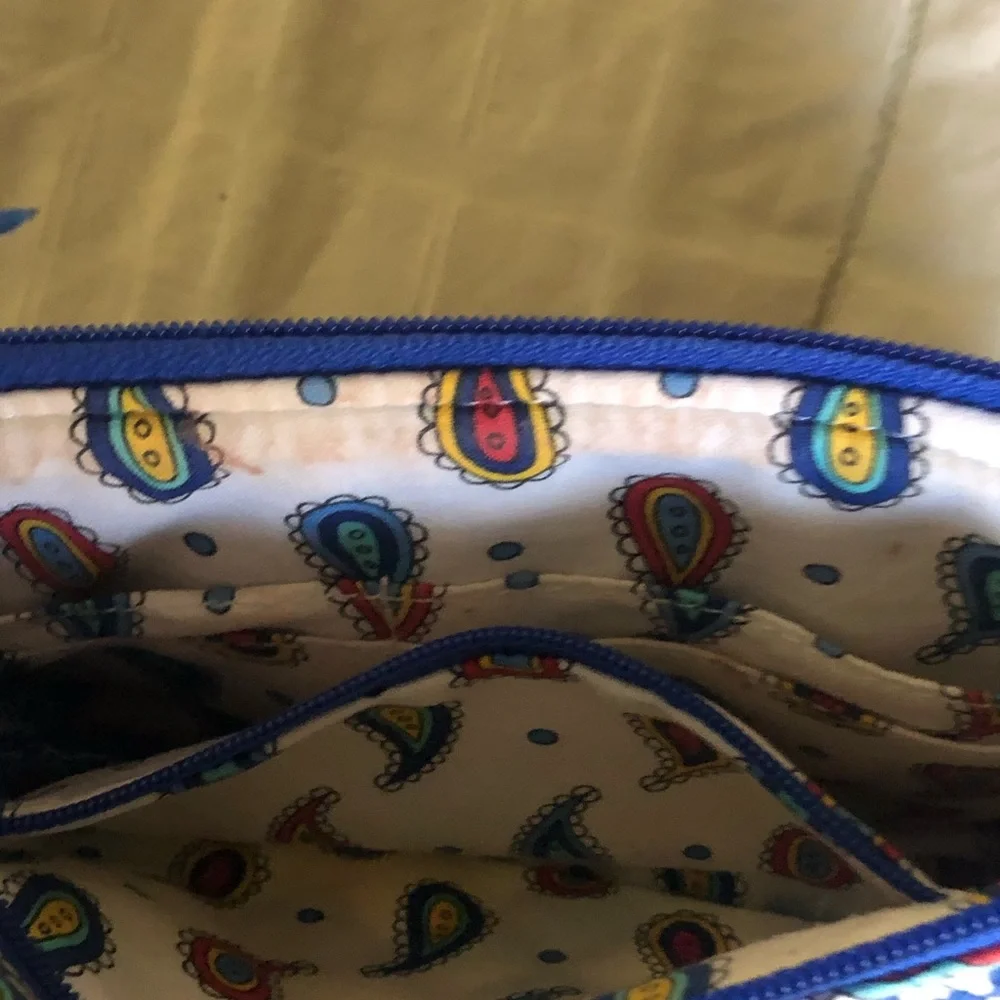 Vera Bradley Wristlet Blue Floral Small